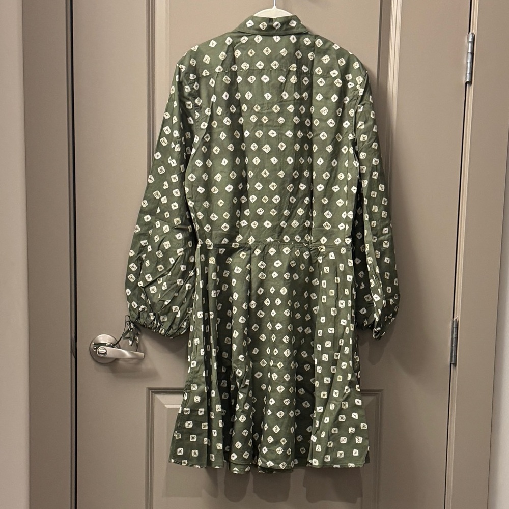 Polo Ralph Lauren Block-Print Tie-Cuff Cotton Shirtdress - Picture 10 of 10